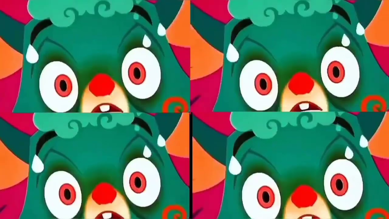 A chipmunk falling down the clock/hickory dickory dock 