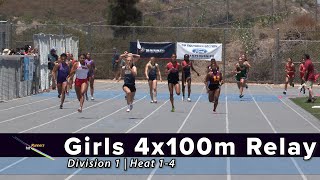 2021 TF - CIF-ss Prelims (D1) - 4x100 Relay (Girls, 4 heats)