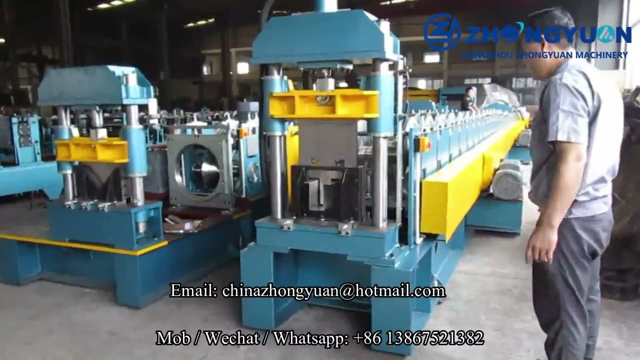 Metal steel omega channel roll forming machine