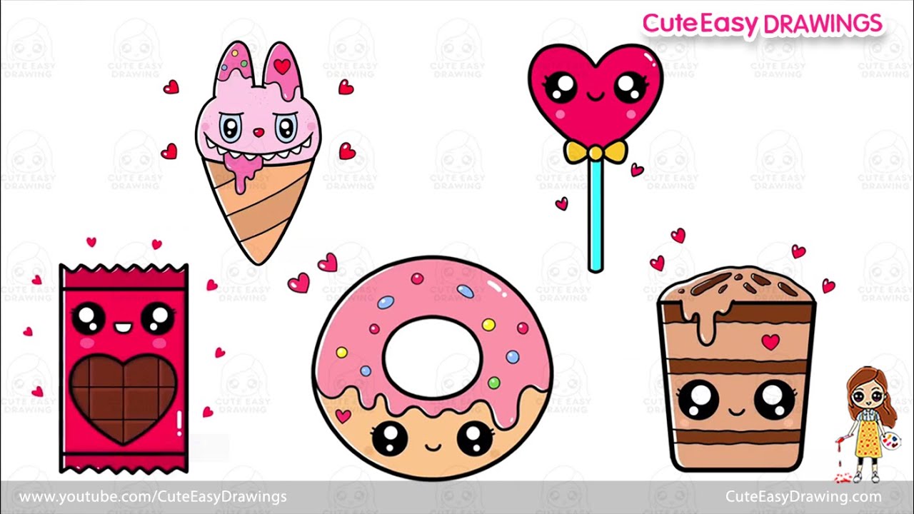 5 Cute Treats drawing Collection | Sunday Special for kids 
