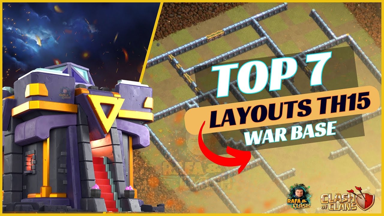 NOVOS TOP 7 LAYOUTS PARA CV 15 2023 - TOWN HALL 15  BEST Th15 WAR BASE With Link - CLASH OF CLANS