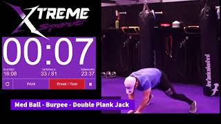 Med Ball Burpee Double Plank Jack