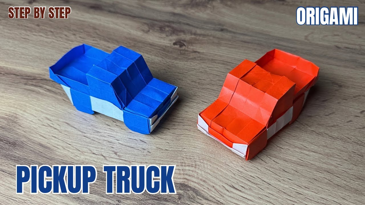 Origami Pickup Truck Tutorial | Challenging Origami Pickup Truck - Design by Muneji Fuchimoto