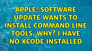 Apple: Software update wants to install Command Line Tools. Why I have no Xcode installed
