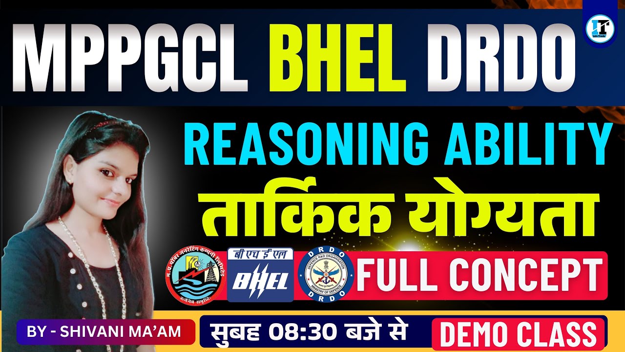MPPGCL DRDO BHEL Reasoning Live Class | DRDO Reasoning Class | MPPGCL Reasoning Class | 