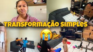 TRANSFORMAÇÃO SIMPLES,BARATA E MUITO SATISFATÓRIA😭MINHA SALA DE CARA NOVA 😱