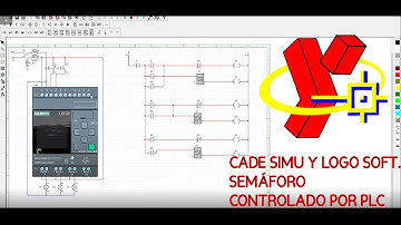 Cade simu y Logo Soft comfort. Esquema electrico de semáforo por PLC