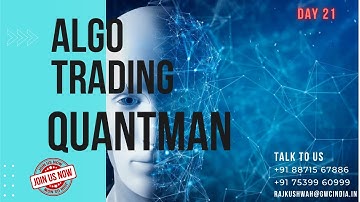 Day 21 of 6 lakh challenge with Quantman - Algo Trading English Language 17 November 2022