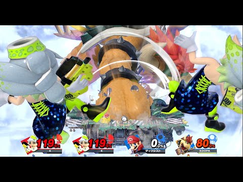 スマブラSP　背中向き手前やられ　通常サイズ　見下ろし視点　ホタルセット　5連戦