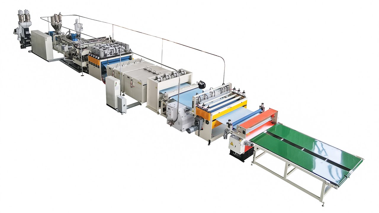 PP PC hollow profile sheet extrusion line