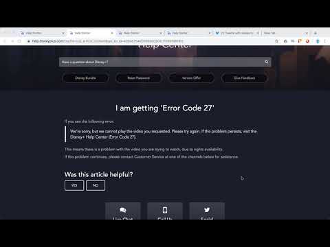 DISNEY plus ERROR CODE 27 what to do?
