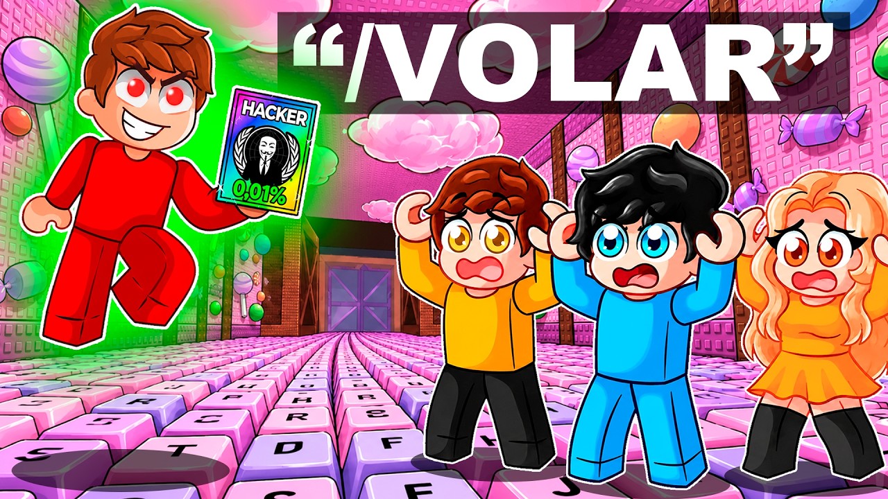 Usé HACKS INCREÍBLES en ESCAPA DEL TECLADO en Roblox!