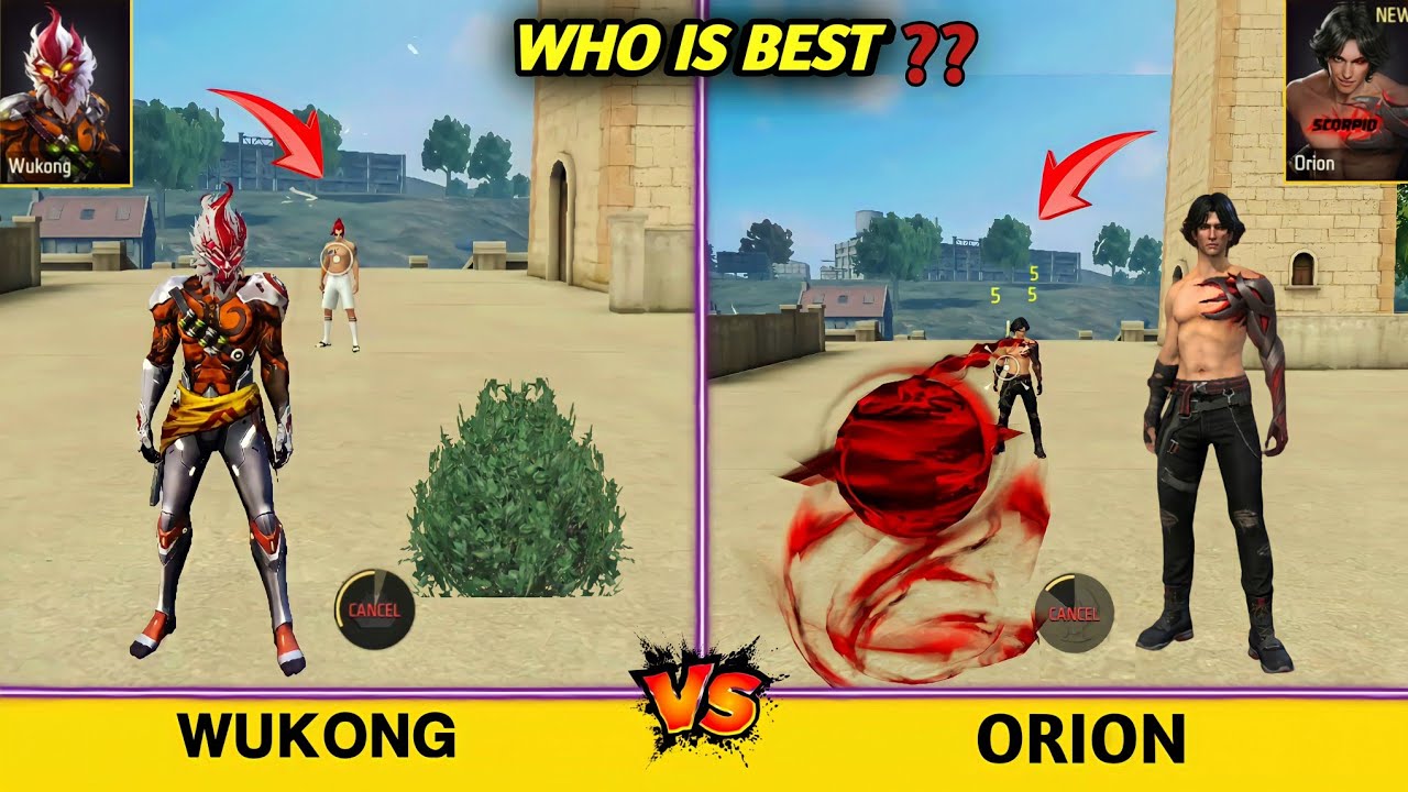 WUKONG VS ORION FULL ABILITY TEST FREE FIRE / GARENA FREE FIRE