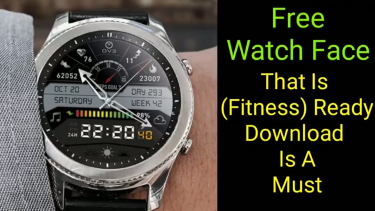 Free Galaxy Watch/Gear S3 Ultimate Analog Fitness Watch Face