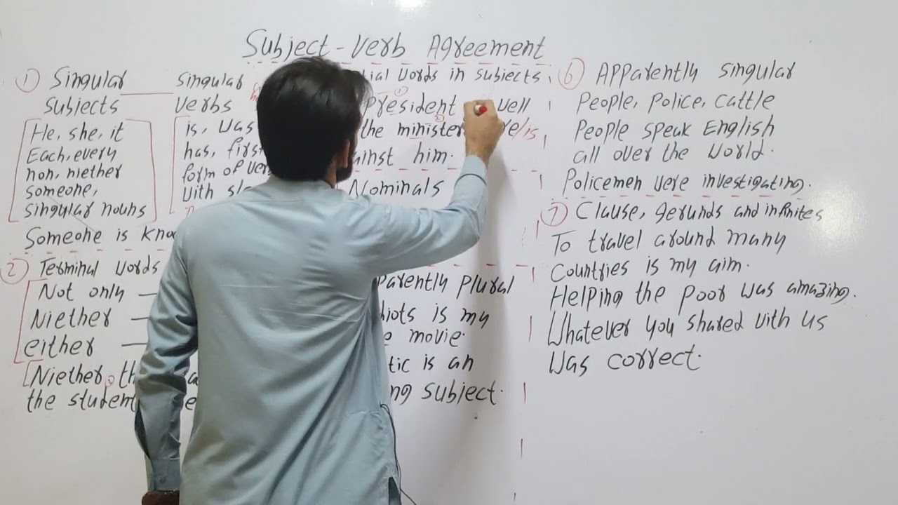 Subject-Verb Agreement  Part I for NMDCAT students and other exams