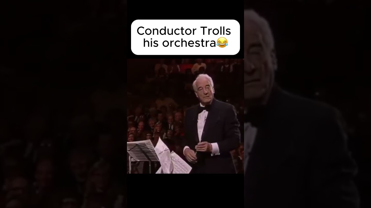 Victor Borge TROLLS his orchestra during a concert