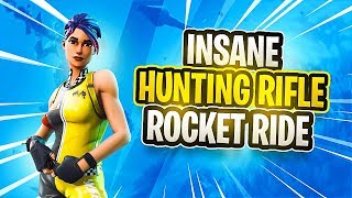 INSANE ROCKET RIDE SNIPE!! (Fortnite Highlights)