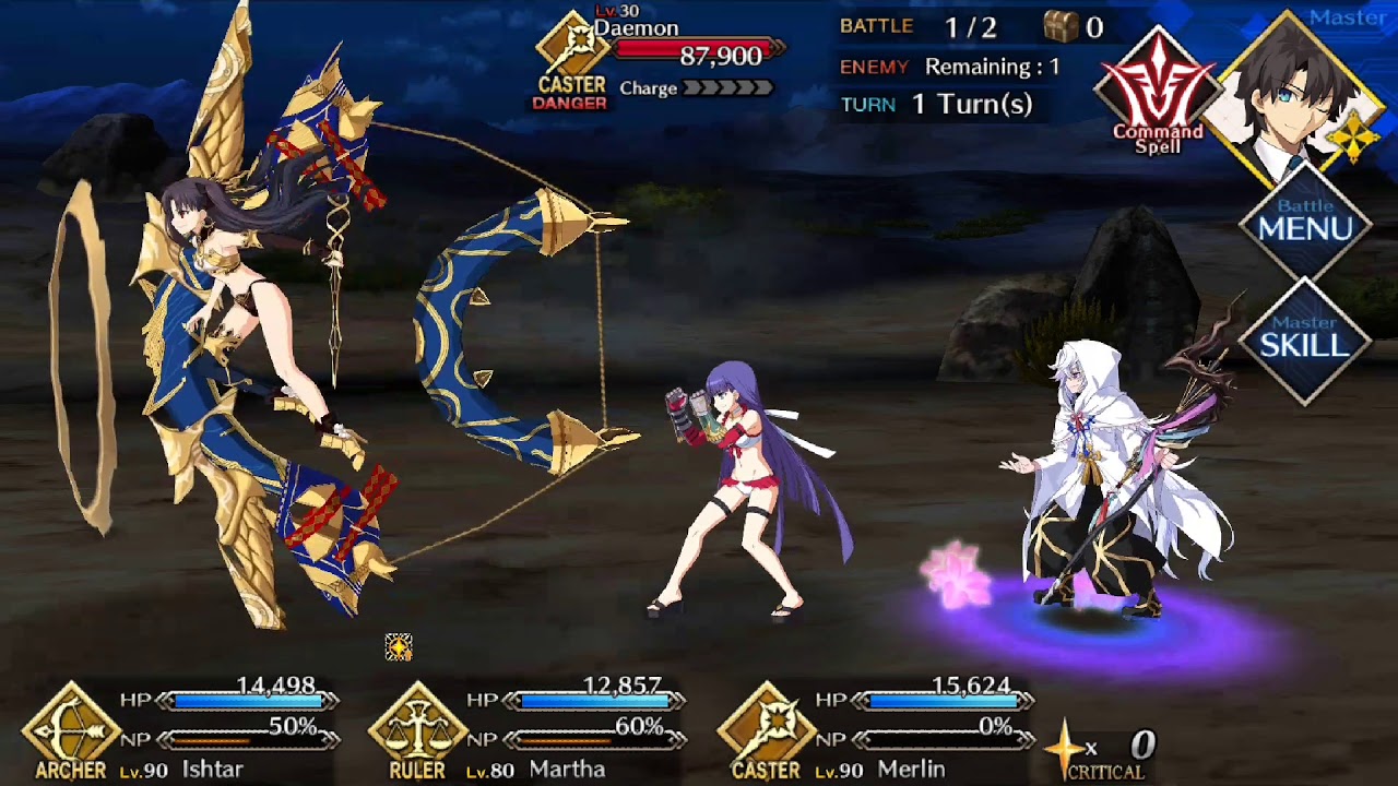 [NA] Fate/Grand Order, Moon Goddess rerun, 2 turn demon node farming 3