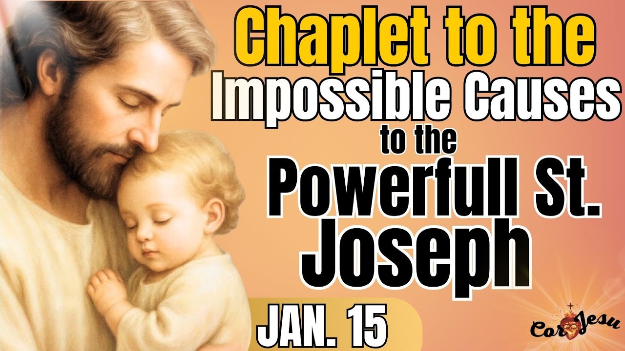 🔴🌿TODAY JAN 15| CHAPLET OF IMPOSSIBLE CAUSES to SAINT JOSEPH❤️‍🔥 | Saint Joseph’s basket