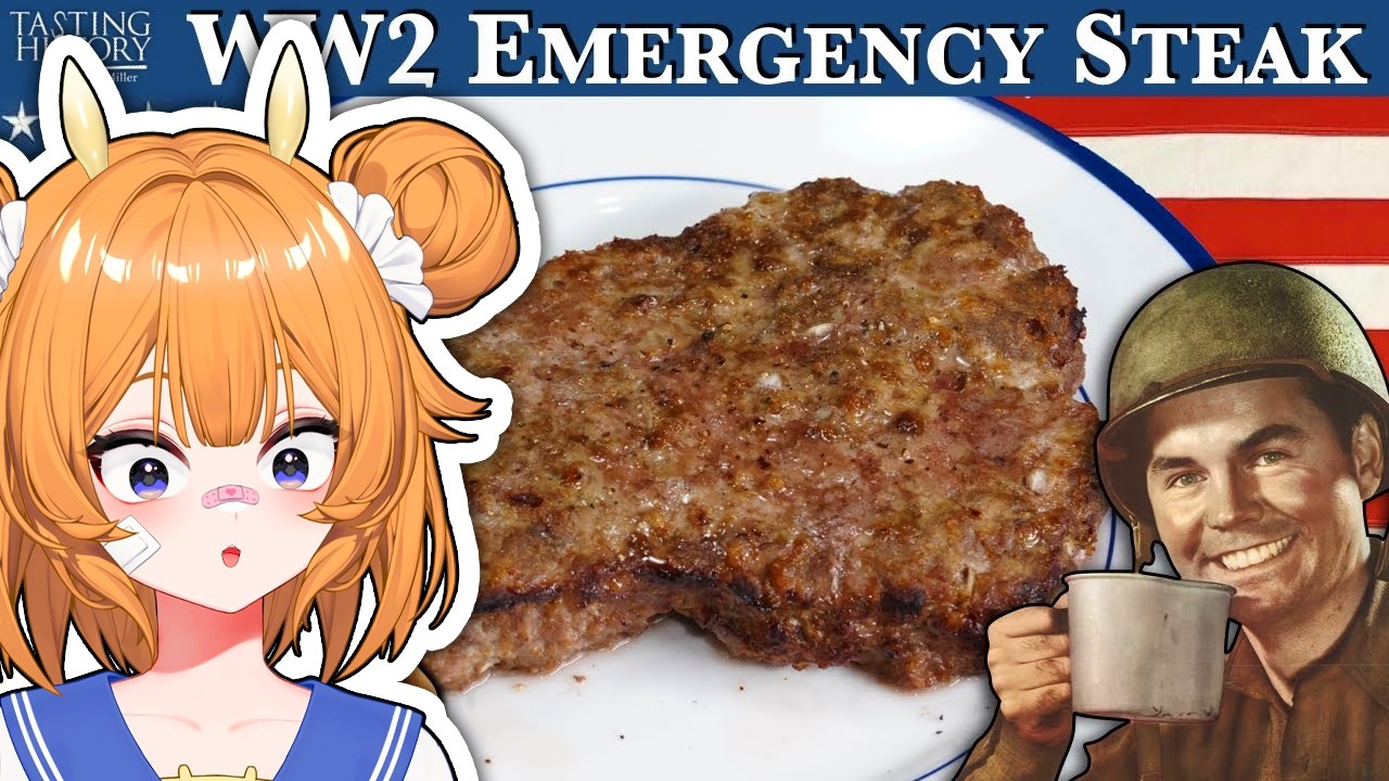 German Vtuber reacts to WW2 EMERGENCY STEAK | Tasting History Max Miller Reaction
