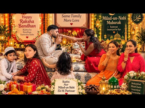Hindu Muslim dono festival ek sath manaya Eid aur sath mai Rakhi🕌🛕