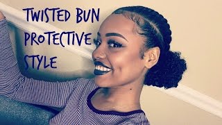Twisted Bun Protective Style