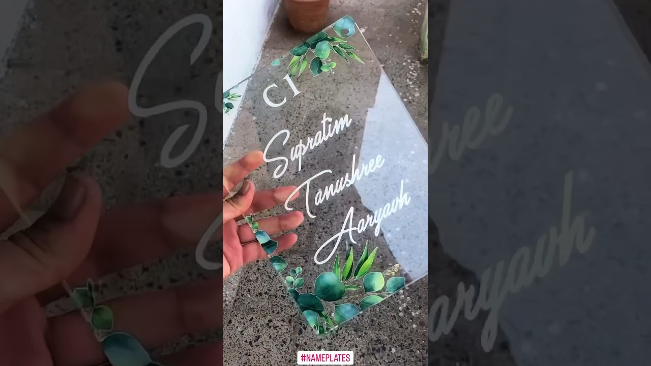 OOCLAS Custom door plates | Housewarming Gift | Acrylic Modern Door Name plate | Luxury Door plates