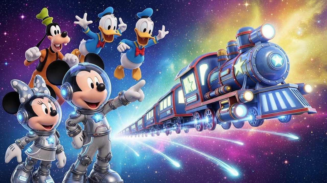 Mickey Mouse Star Train Mission 🚂⭐ | Magical Space Adventure for Kids | 3D Cartoon