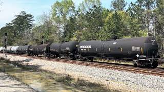 CSX 788 Leads Long CSX M492-23 NB Manifest Train Thru Mars Bluff SC With Friendly Crew
