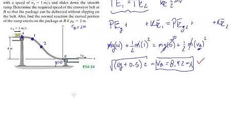 Problem F14-14 Dynamics Hibbeler 13th (Chapter 14) Engineering Dynamics - Conservation of Energy