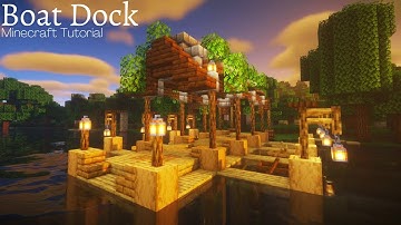 [Boat Dock] Minecraft Follow Along Tutorial, EASY Aesthetic Build
