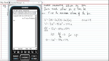 Optimisation 1 - Maximum volume of a rectangular prism