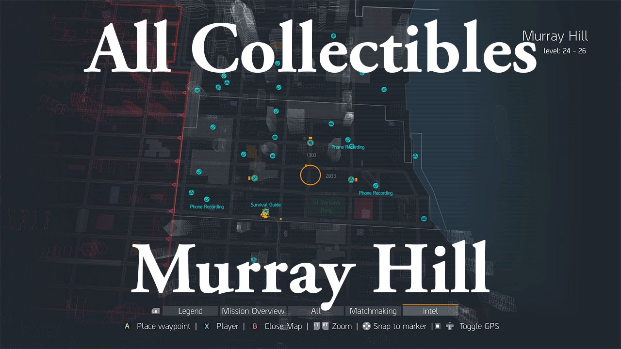 The Division: All Collectibles in Murray Hill (24 - 26)