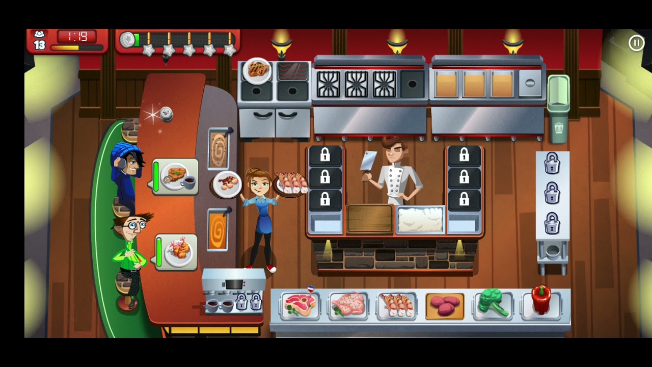 Playing Cooking Dash - Level up