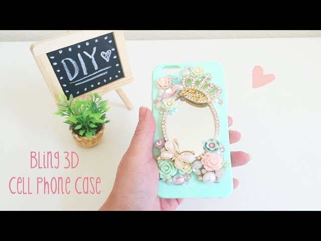DIY Bling 3D cell phone case & LuxAddiction - YouTube