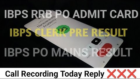 14th Nov 📢 IBPS RRB PO ADMIT CARD + IBPS CLERK PRELIMS RESULT + IBPS PO MAINS RESULT✅(No Recording)