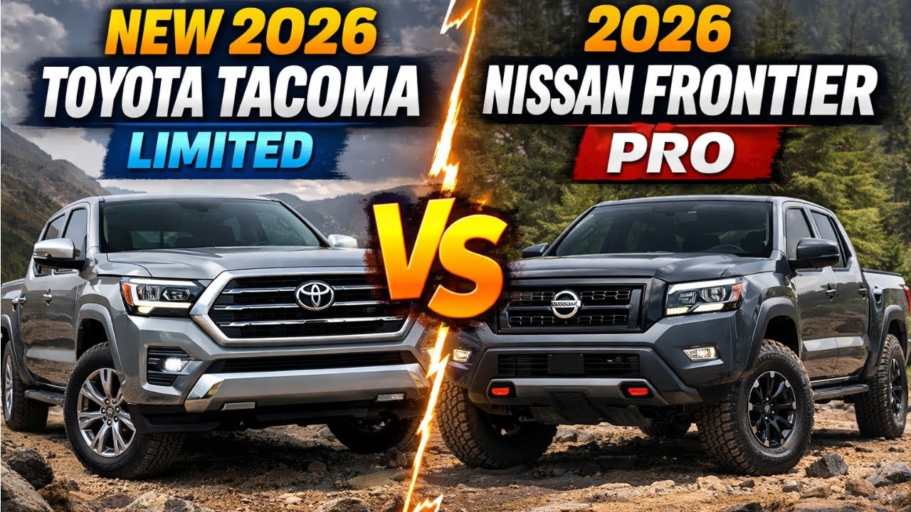 New 2026 Toyota Tacoma Limited Vs 2026 Nissan Frontier PRO a detailed Comparison