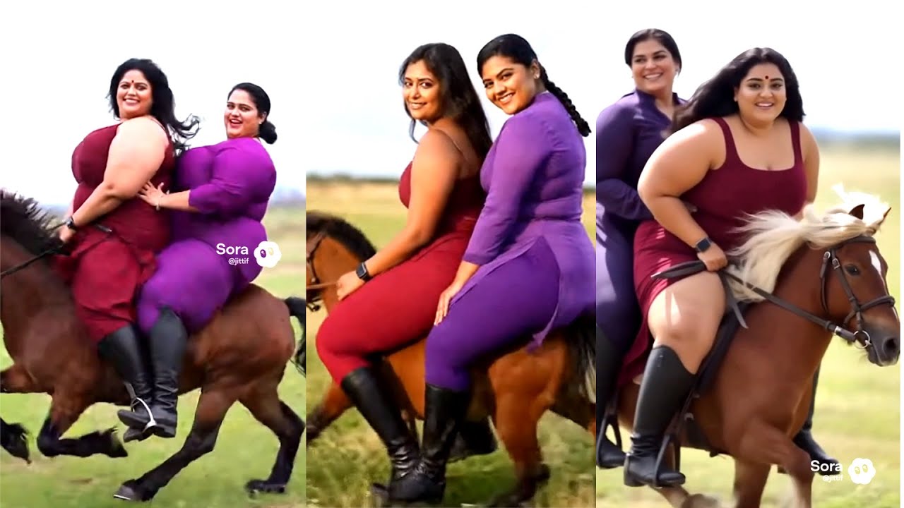 Stylish Curvy Women Enjoy Horse Riding  Real Confidence, Real Beauty