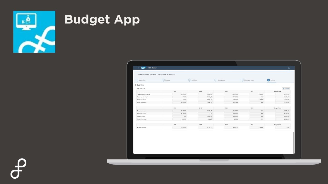 Simplify and optimize budget entry for your research projects