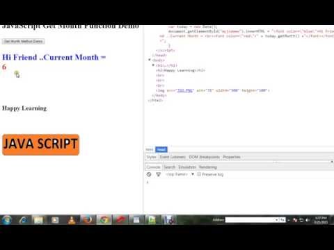 TAMIL HOW TO GET MONTH IN JAVASCRIPT DEMO
