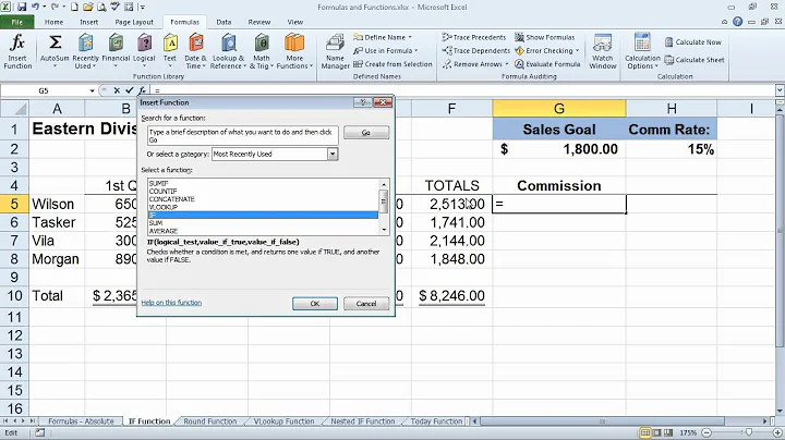 Excel Functions:  Calculate Specific Results Under Two Different Conditions with the IF Function