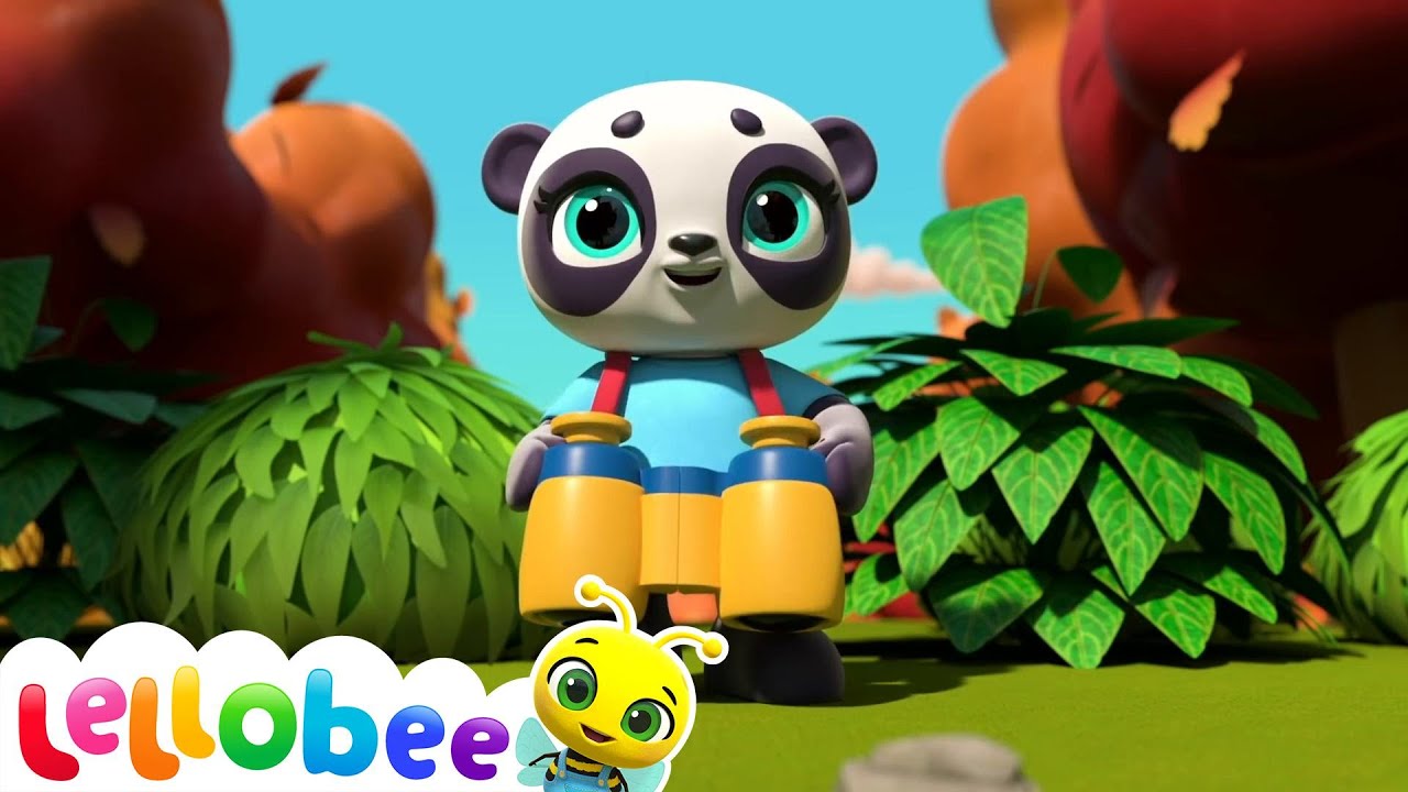 The Panda Bear Went Over the Mountain | Nursery Rhymes with Subtitles ...