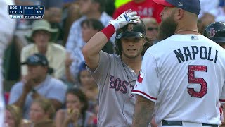 BOS@TEX: Benintendi plates Ramirez with a single