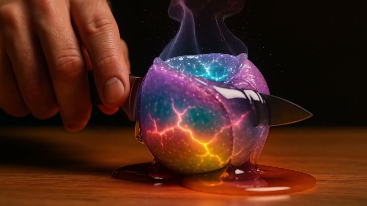 Satisfying Fantasy Fruit Cutting | Ultra Realistic ASMR Macro (Glass Effect)