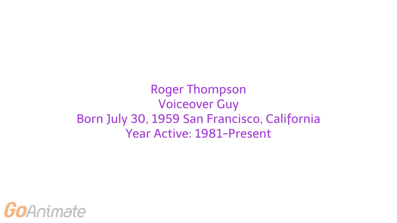 Voiceover Guy Roger Thompson
