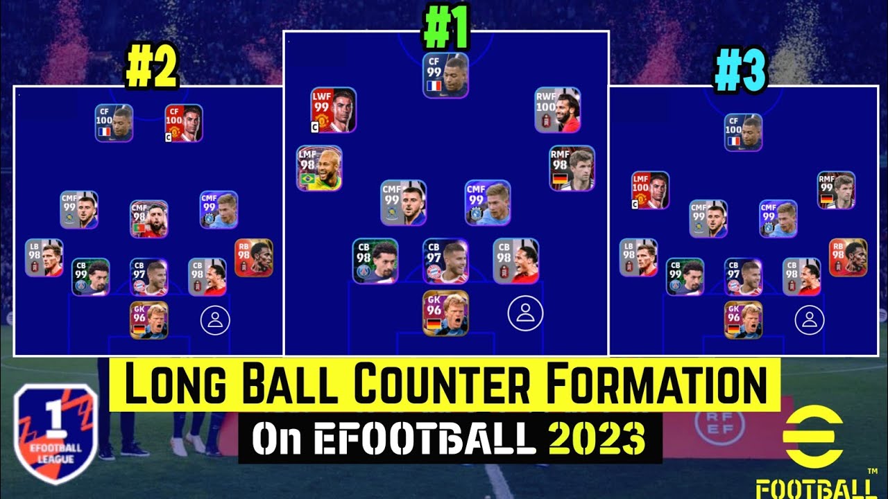 All Long Ball Counter Formation On Efootball 2023 Mobile 1 🔥 All