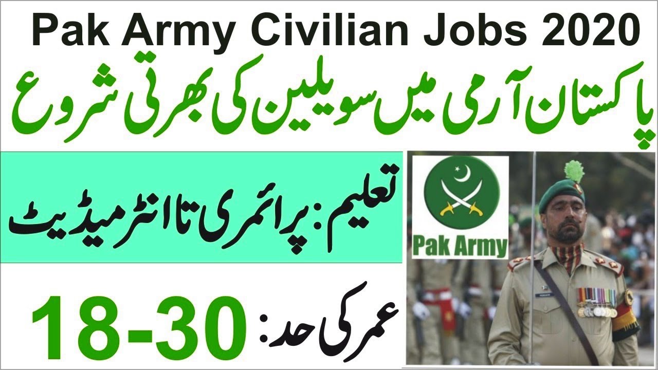 Pakistan Army Civilian Jobs 2020