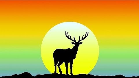 Deer | Sunset | MS Paint | Gradient | Ashu Art