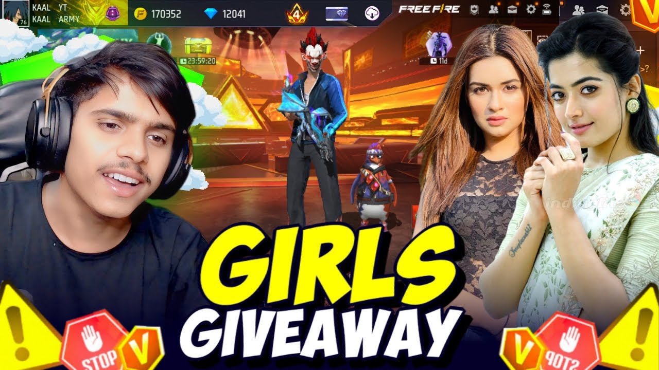 CUTE V BADGE GRIL STREAMER VS KAAL YT ON CS RANKED 😱 1 VS 4 👿  GARENA  FREE FIRE