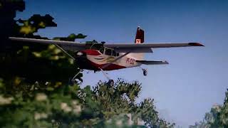 Pouso Cessna 180 PT-CLO em Presidente Epitácio no FSX